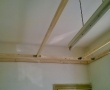 Die Holzkonstruktion für die Decke...