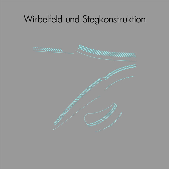 Wirbelfeld und Stegkonstruktion